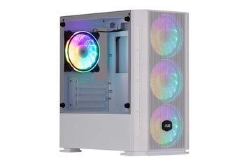 2E Gaming Корпус Calleo GB700W без БЖ 2xUSB3.0, 1xUSB2.0, 4x120мм ARGB, VGA 320мм, LCS ready, контролер з пультом, TG Side Window, mATX, білий 2E-GB700W фото