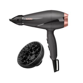 BaByliss Фен Babyliss AC motor Smooth Pro, 2100Вт, 2 режими, дифузор, хол. обдув, чорний 6709DE фото
