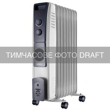 ARDESTO Обігрівач оливний ARDESTO OFH-09XF3 25м2, 2400Вт, вбуд. кер. теп-тор 400Вт, мех. кер-ння, 9 секцій, білий OFH-09XF3 фото