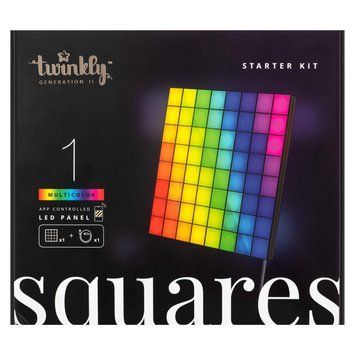 Twinkly Панель Smart LED Twinkly Squares 1 Starter RGB IP20 16х16см USB-C чорний без БЖ TWQ064STW-01-BUSB фото