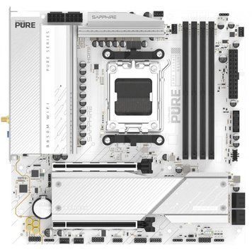 SAPPHIRE Материнская плата PURE B850M WIFI sAM5 B850 4xDDR5 M.2 HDMI DP WiFi BT mATX 52123-02-40G фото