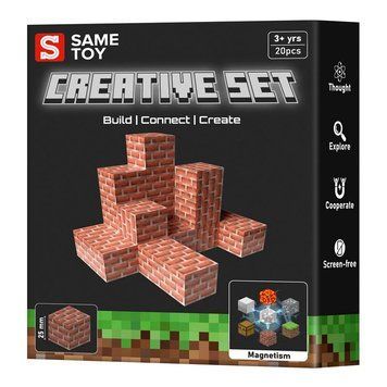 Same Toy Magnetic construction set Same Toy Creative Set Brick, 20pcs MCRAFT-4520-SM фото