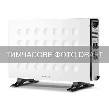 ARDESTO Конвектор CHH-2000MWF 20м2, 2000Вт, вбуд-ний вентилятор, мех. кер-ння, відкритий нагрів. елементт, білий CHH-2000MWF фото