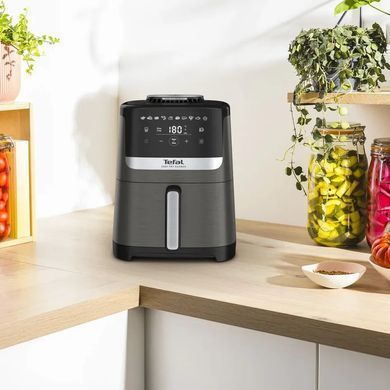 Tefal Мультипечь Easy Fry Silence, 1670Вт, чаша-5л, сенсорное управл., пластик, нерж. сталь, черный EY551HE0 фото