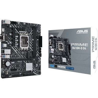 ASUS Материнcкая плата PRIME H610M-D D4 s1700 H610 2xDDR4 M.2 HDMI D-Sub mATX 90MB1A00-M0EAY0 фото