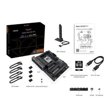 ASUS Материнcкая плата PROART X870E-CREATOR WIFI sAM5 X870E 4xDDR5 M.2 HDMI WiFi BT ATX 90MB1IG0-M0EAY0 фото
