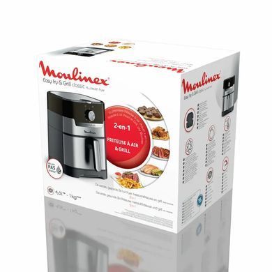 Moulinex Мультипіч EasyFry&Grill, 1550Вт, чаша-4.2л, механічне керув., пластик, сірий EZ501D10 фото