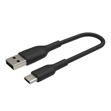 Belkin Кабель USB-A > USB-C заряджання/синхронізації 0.15м, 15Вт, Type-C, PVC, чорний CAB001BT0MBK фото