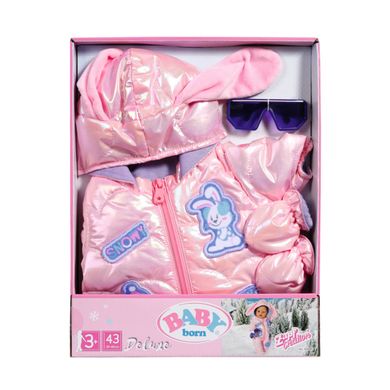 Набор одежды для куклы BABY BORN серии "Deluxe" - ЗИМНИЙ СТИЛЬ (комбинезон, варежки, очки) 834190 фото