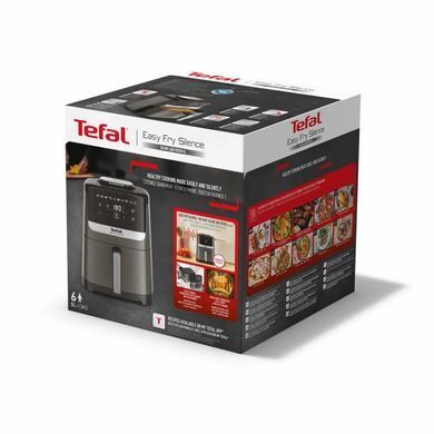 Tefal Мультипечь Easy Fry Silence, 1670Вт, чаша-5л, сенсорное управл., пластик, нерж. сталь, черный EY551HE0 фото