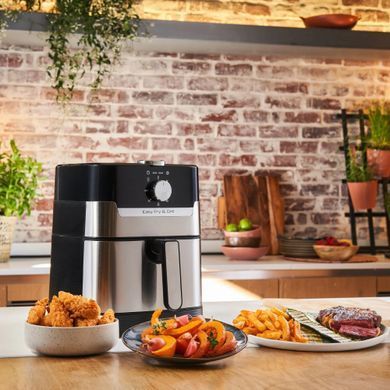 Moulinex Мультипіч EasyFry&Grill, 1550Вт, чаша-4.2л, механічне керув., пластик, сірий EZ501D10 фото