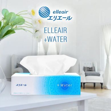 Салфетки бумажные увлажняющие elleair +WATER с глицерином и молекулами воды (в коробке, 180 шт) 713725 фото