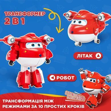 Super Wings Ігрова фігурка-трансформер Super Wings Transforming Джетт (Jett) EU780210 фото