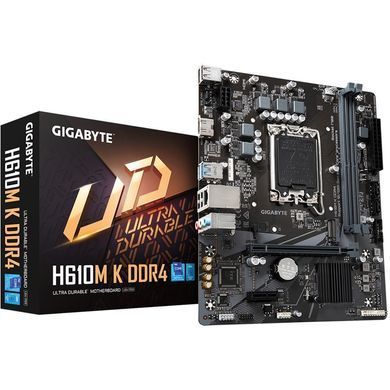 Gigabyte Материнська плата H610M K DDR4 s1700 H610 2xDDR4 M.2 HDMI mATX H610M_K_DDR4 фото