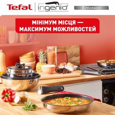 Tefal Tefal Ingenio Emotion cookware set, 22pcs., stainless steel, glass, plastic, bakelite, silver L897SM74 фото