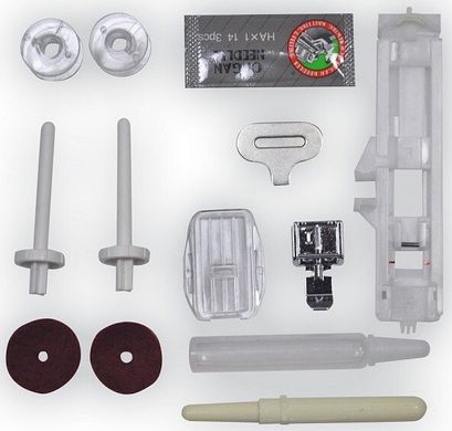 LEADER Швейная машина VS 55A, электромех., 70Вт, 21 шв.оп., петля автомат, белый + бирюзовый VS55A фото