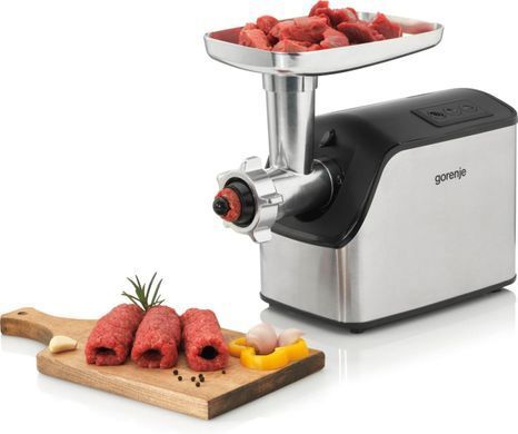 Gorenje Gorenje meat grinder, 2200W, 2.2kg/min, 2 cutting plates, sausages nozzle, plastik/metal, black/inox MG2202XE фото