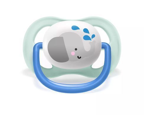AVENT Пустышка ортодонтическая Ultra Air Animal для мальчиков 0-6 мес 2шт SCF080/05 SCF080/05 фото