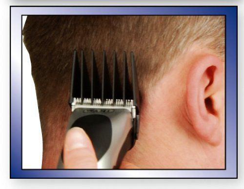 Moser Машинка для стриження WAHL HomePro, від мережі, вібраційний мотор, насадок-8, кейс,ножиці, гребінець в компл, сталь, чорно-сріблястий 09243-2216 фото