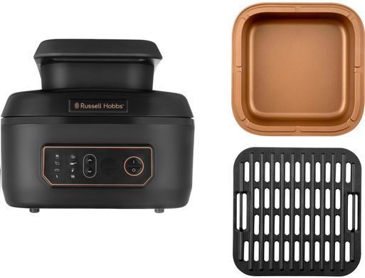 Russell Hobbs Мультипечь SatisFry Air&Grill, 1745Вт, чаша-5.5л, сенсорное управл., алюминий/пластик, черно-оранжевый 26520-56 фото