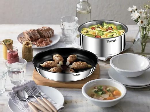 Tefal Tefal Ingenio Emotion cookware set, 22pcs., stainless steel, glass, plastic, bakelite, silver L897SM74 фото