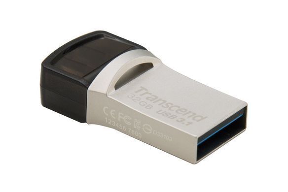 Transcend Накопичувач 32GB USB 3.1 Type-A + Type-C 890 R90/W30MB/s TS32GJF890S фото