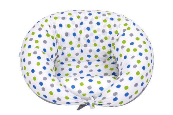 Подушка для вагітних і для годування Nuvita 10 в 1 DreamWizard Біла з крапками NV7100DOTS фото