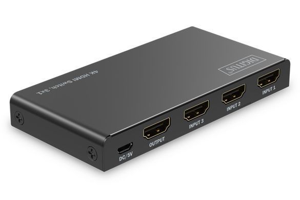 Digitus Відеокомутатор UHD HDMI (INx3 - OUTx1), 4K DS-55331 фото