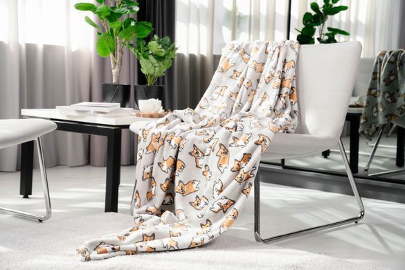 ARDESTO Плед Flannel, 160х200см, коргі, 100% поліестер