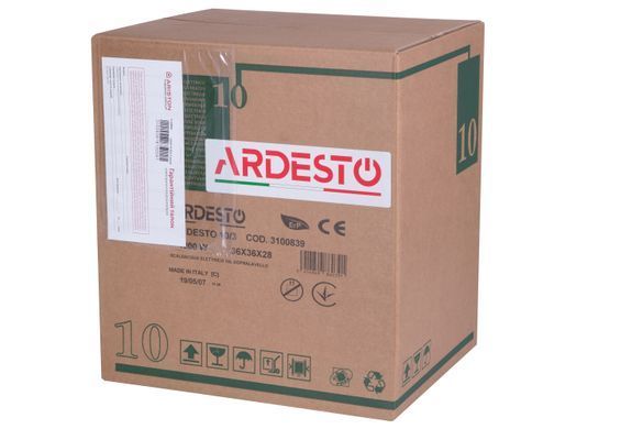 ARDESTO Водонагрівач електр. компакт, 10л, 1,2кВт, монтаж над мийкою, мех. кер-ння, A, Італія, білий