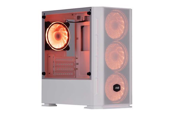 2E Gaming Корпус Calleo GB700W без БЖ 2xUSB3.0, 1xUSB2.0, 4x120мм ARGB, VGA 320мм, LCS ready, контролер з пультом, TG Side Window, mATX, білий 2E-GB700W фото