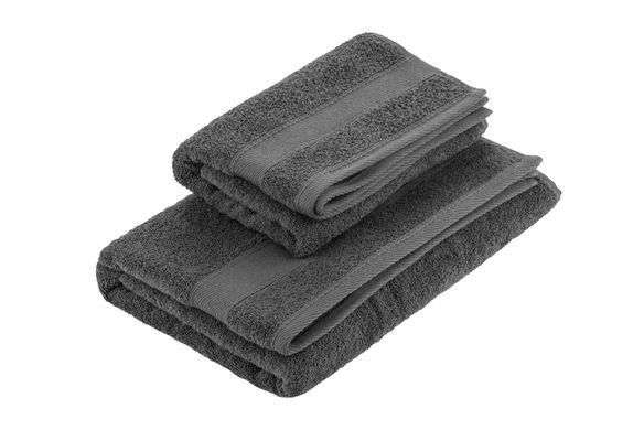 ARDESTO Рушник махровий SuperSoft, графіт, 50х90см, 100% бавовна