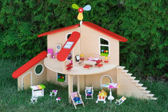 Кукольный домик goki Дорожный с ручкой 51780G фото