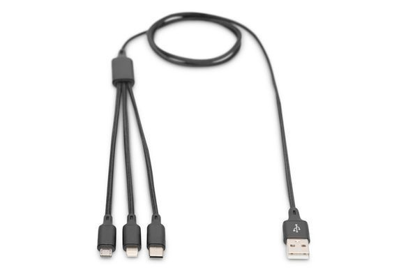 Digitus Кабель 3-in-1 Charger Cable AK-300160-010-S фото