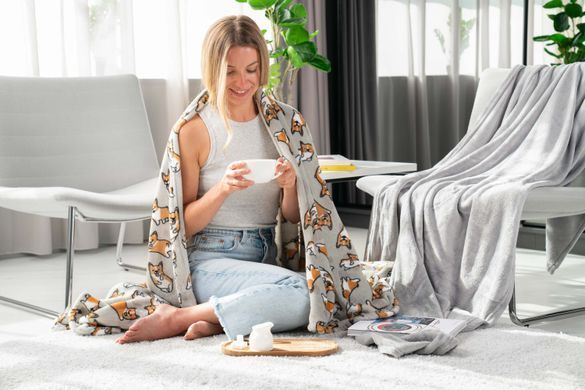ARDESTO Плед Flannel, 160х200см, коргі, 100% поліестер