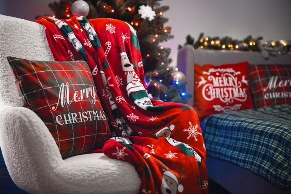 ARDESTO Плед Flannel 160х200см, 100% полиэстер, веселые олени