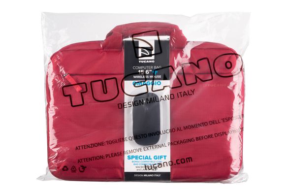 Tucano Сумка Idea 15.6" червона + бездротова миша BU-BIDEA-WM-R фото