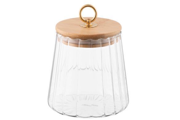 Банка для зберігання Ardesto Fresh Vintage 650 мл, скло, бамбук AR1365BV фото