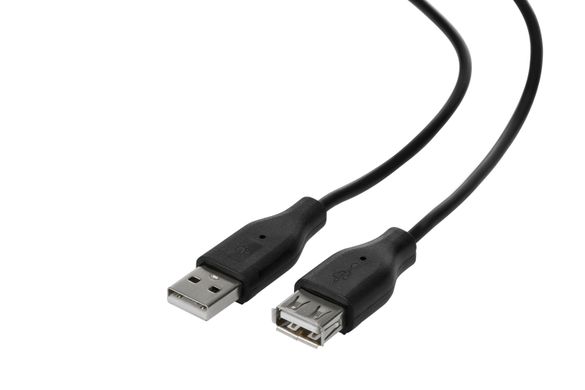 Кабель 2E USB-A - USB-AF (AM/AF) 3м Black 2E-W-3168M3 фото