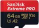 Карта пам'яті SanDisk microSD 64GB C10 UHS-I U3 R200/W90MB/s Extreme Pro V30 + SD 1 - магазин Coolbaba Toys
