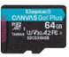 Карта пам'яті Kingston microSD 64GB C10 UHS-I U3 A2 R170/W70MB/s 1 - магазин Coolbaba Toys