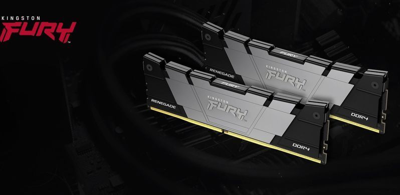 Kingston Пам'ять ПК DDR4 8GB 3200 FURY Renegade Чорний KF432C16RB2/8 фото