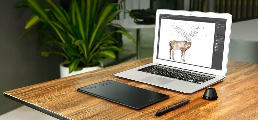 Huion Графический планшет 6.3"x3.9" H640P, microUSB, черный H640P фото