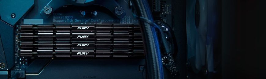 Kingston Пам'ять ПК DDR4 8GB 3200 FURY Renegade Чорний KF432C16RB2/8 фото