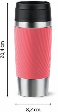 Tefal Термочашка Travel Mug Classic Twist, 0.36л, нержавеющая сталь, коралловый N2024410 фото