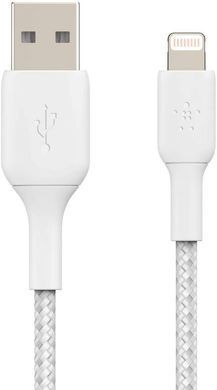 Belkin Кабель USB-A > Lightning зарядки/синхронизации 1м, витой, белый CAA002BT1MWH фото