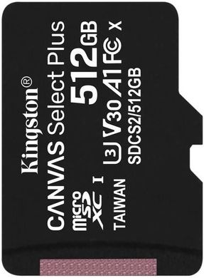 Kingston Canvas Select Plus microSD[Карта пам'яті microSD 256GB C10 UHS-I R100/W85MB/s] SDCS2/512GBSP фото