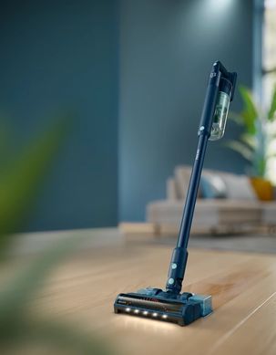 Philips Пылесос беспроводный Series 5000, влажная уборка, конт пыль -0.6л, автон. раб. до 60мин, вес-1.5кг, НЕРА, синий XC5141/01 фото