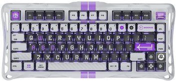 GravaStar Клавіатура механічна Mercury V75 80keys, Magnetic Jade Pro, 8K, USB-A, RGB, Mecha Gray GS_V75_GWT фото