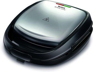 Tefal Мультимейкер Tefal Snack Time 3in1 700Вт, тефлон, 2 пластини, корпус-метал, чорно-сірий SW341D12 фото